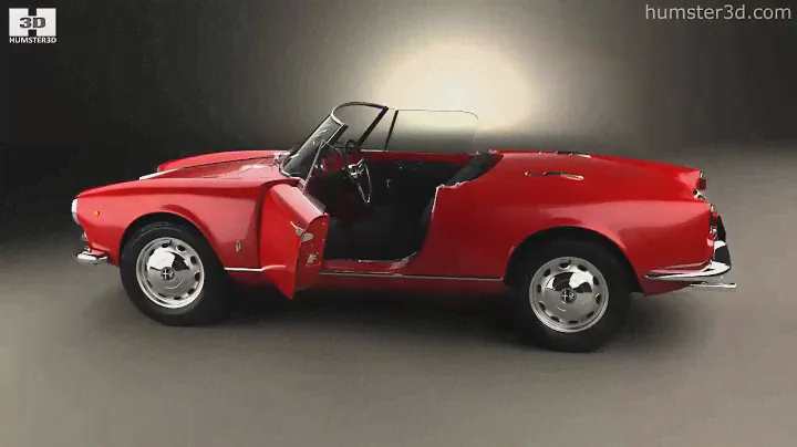 Alfa Romeo Giulietta spider with HQ interior 1955 3D model by 3DModels.org