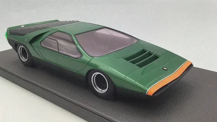 Top Marques 1:18 Alfa Romeo Carabo green  Resin car model (TOP84A)