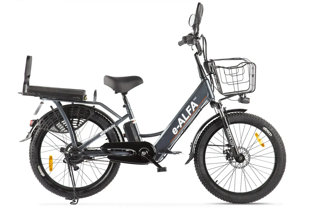 Велогибрид Green City e-ALFA Fat Темно-серый-2