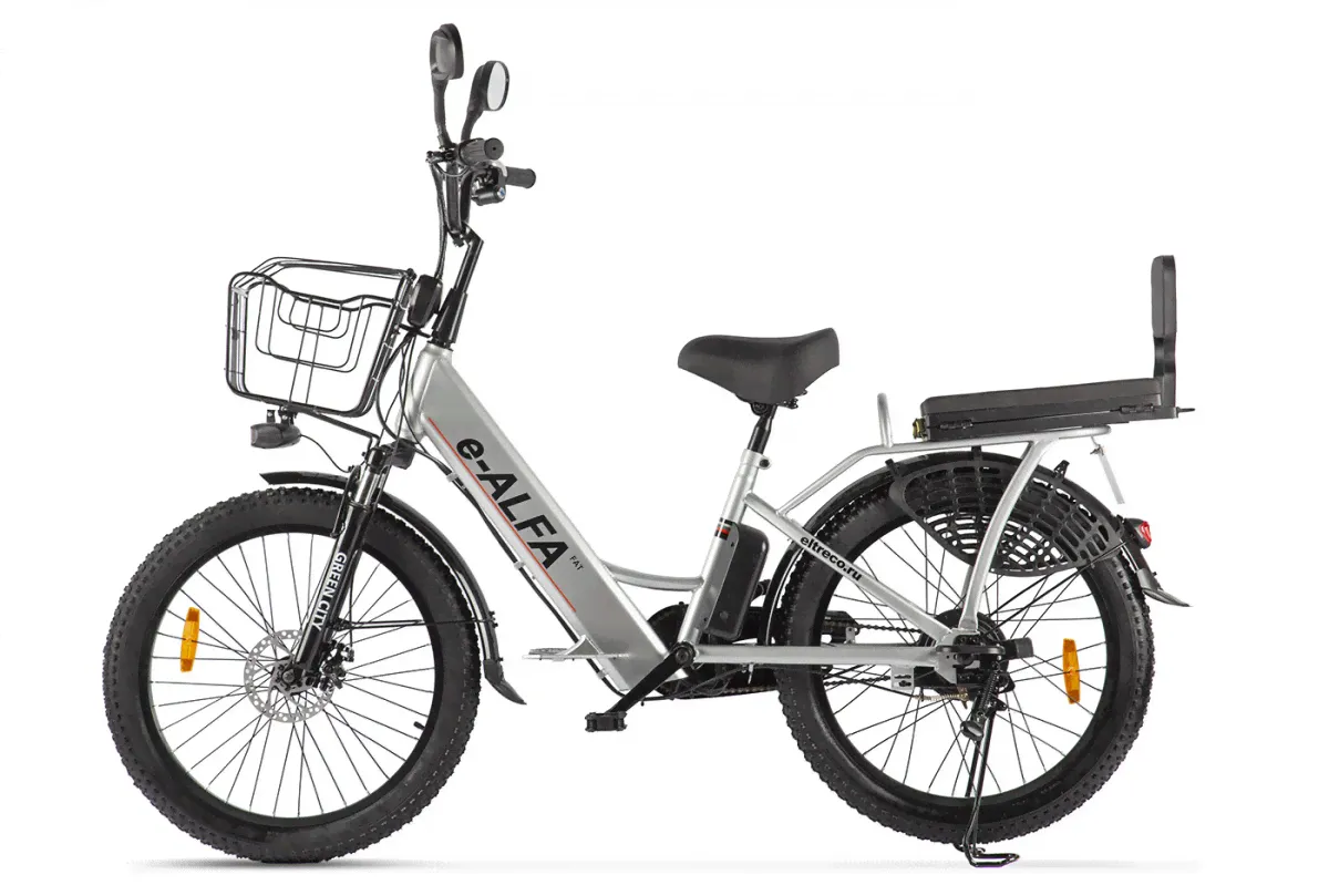 Велогибрид Green City e-ALFA Fat Серебристый-4