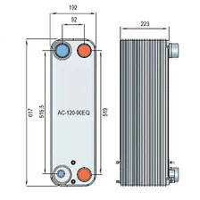 Паяный теплообменник Alfa Laval AC-120EQ-90H-F