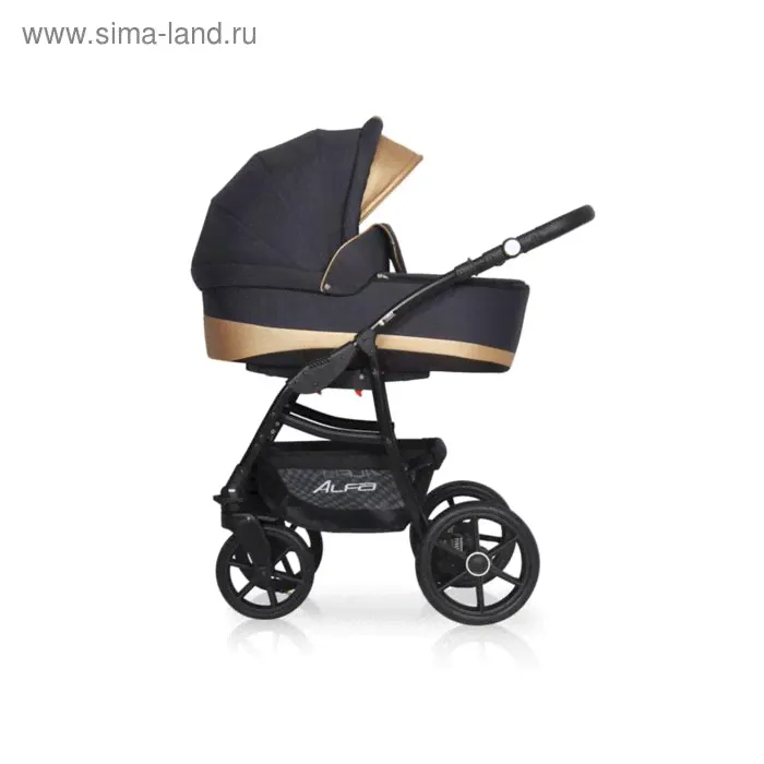 Коляска 3 в 1 Riko Alfa Ecco, цвет графит, песочный