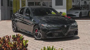 2024 Alfa Romeo Giulia Quadrifoglio in Black Over Black Interior