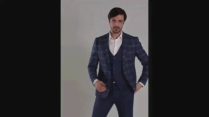 Костюм-тройка Alfa suit синий в клетку