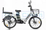 Велогибрид GREEN CITY e-ALFA LUX серебристый