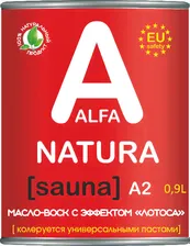 Масло-воск "Alfa Natura SAUNA A2" с эффектом "лотоса" для бань, 0,9л /12