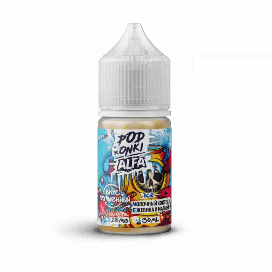 Жидкость PODONKI x ALFA VAPE Молочный коктейль, ежевика, малина