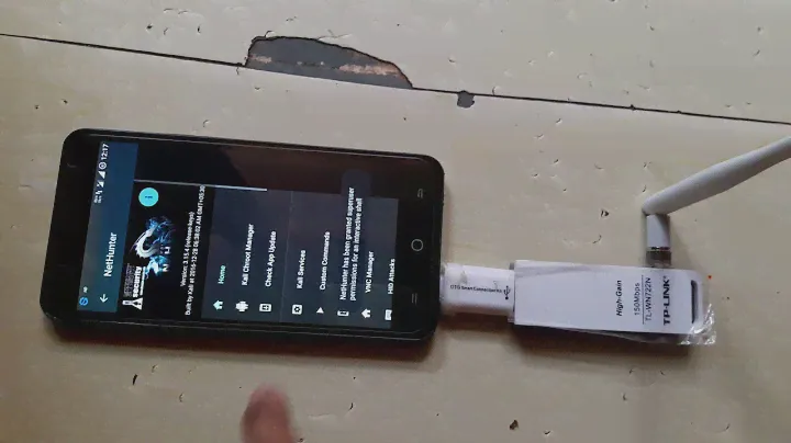 Yu Yureka mobile + Wi-Fi Adapter android mobile in Kali Nethunter the latest in technology