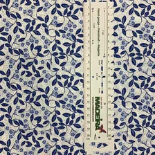 AL-21 Alfa "True fabrics" синие цветы на белом