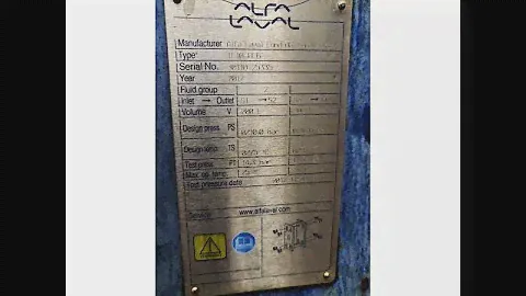 || ALFALAVAL TL10 BFG , M15-BFG HEAT EXCHANGERS ||