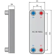 Паяный теплообменник Alfa Laval AC-30EQ-10H-F