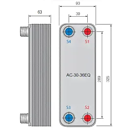 Паяный теплообменник Alfa Laval AC-30EQ-24H-F-0