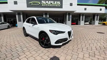 2024 Alfa Romeo Stelvio Veloce in Alfa White over Red @ Alfa Romeo of Naples