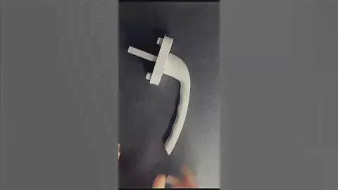 Ручка оконная, металлическая, белая