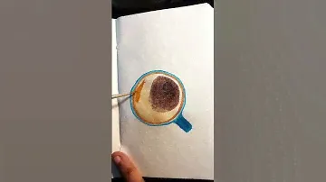 How to paint a cup of coffee #painting #watercolor #art #coffee