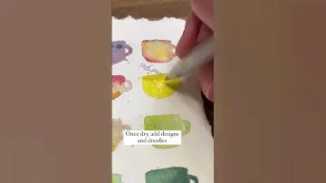 Paint some cute mugs in watercolor #watercolor #watercolorpainting #tutorial #learntopaint