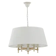 Подвесная люстра Alfa Roksana White 18536 в стиле прованс, цвет белый + комплект лампочек в подарок