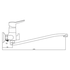 Смеситель для ванны GROSS AQUA Alfa 7211313C-35S