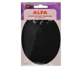 Заплатки термоклеевые Alfa кожа, чёрные