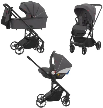 Коляска детская CARRELLO Alfa CRL-6508 2023 3в1 Falcon Grey-0