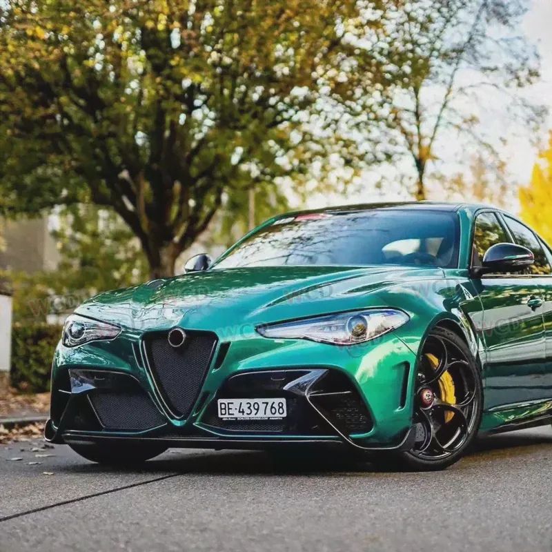 Наполовину из углеродного волокна GTAM Style Giulia передний бампер для Alfa Romeo Giulia обновленный бампер Facelift автозапчасти Bodykit (art.: 3920c1fc3d514)-2