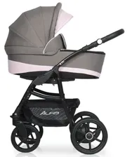 Коляска 3 В 1 Riko Basic Alfa Ecco, 09 Серый-Розовый