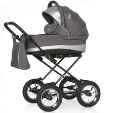 Коляска 2 в 1 Riko Basic Alfa Ecco Classic 01 графит-серый