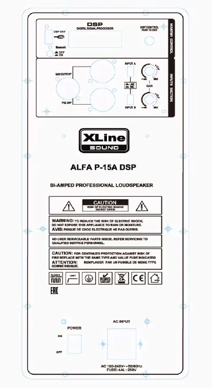 XLine ALFA P-15A DSP Акустическая система активная с DSP и Bluetooth