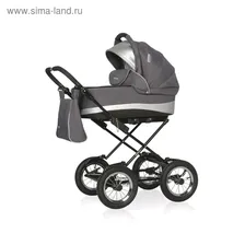 Коляска 2 в 1 Riko Alfa Ecco Classic, цвет графит, серый