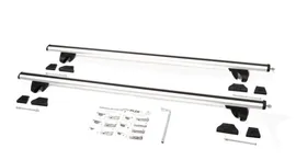 багажник AMOS Alfa на рейлинги для Great Wall Hover H5 (2010- н.в.), 1.3 м серебристый