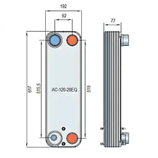 Паяный теплообменник Alfa Laval AC-120EQ-28H-F
